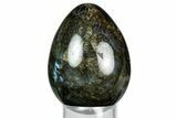 Flashy, Polished Labradorite Egg - Madagascar #344324-1